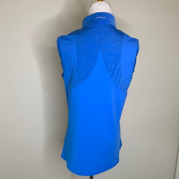 Annika Cutter & Buck Sleeveless Golf Polo Blue Sz Large - Picture 2 of 11